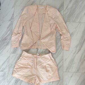 VENUS Light Pink Blazer and Shorts Set